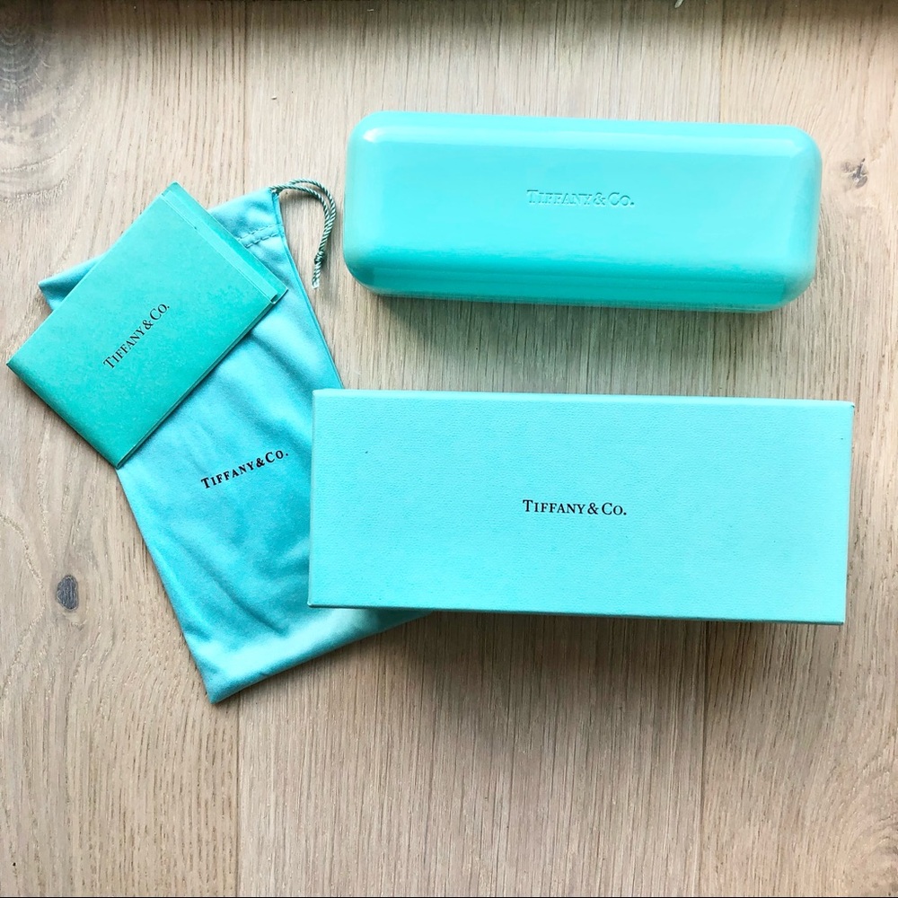 Tiffany & Co. Hard Shell Glasses Case w/ Glasses Pouch